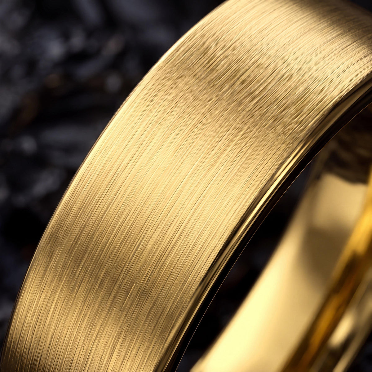 Tungsten Gold Rings For Women - 18K Gold Wedding Band - Personalized Gifts For Men - Birthday Gifts For Her - Christmas Gifts For Him