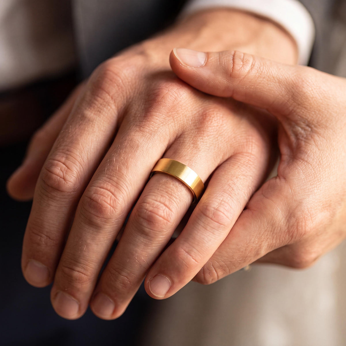 Tungsten Gold Rings For Women - 18K Gold Wedding Band - Personalized Gifts For Men - Birthday Gifts For Her - Christmas Gifts For Him