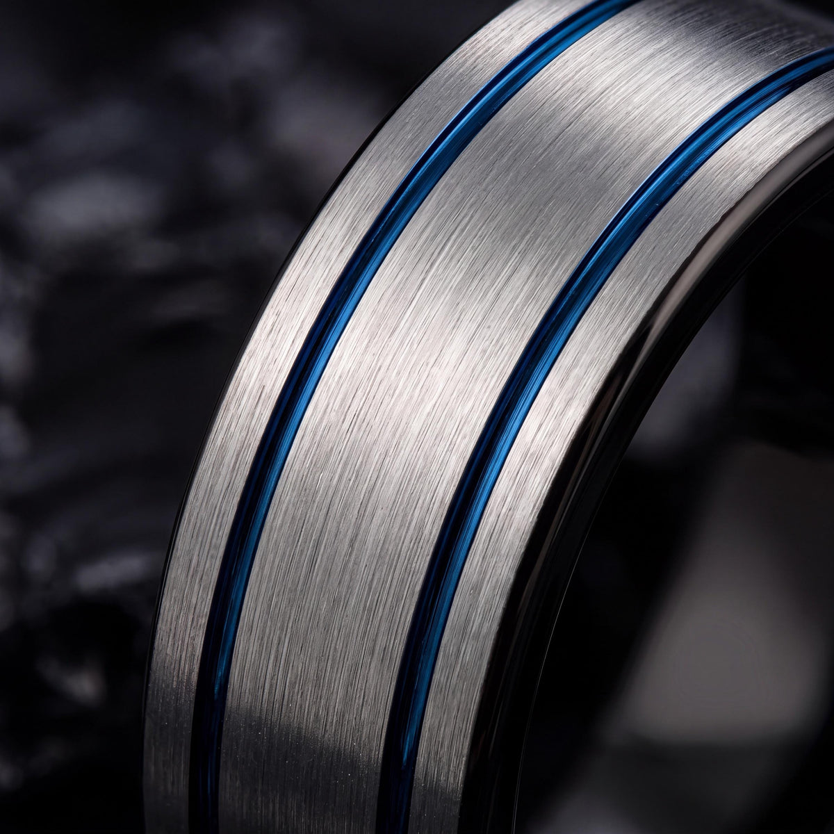 Mens Wedding Band Tungsten,Mens Wedding Bands,70Th Wedding Anniversary,Silver Couple Ring,Newly Wed Gifts Black,Dainty Blue Ring Stackable,8