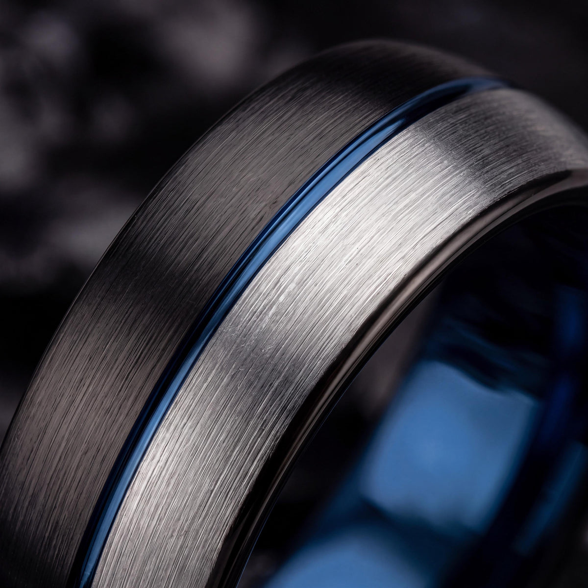 Wedding Band,Tungsten Wedding Band,Mens Wedding Bands,Bevel Wedding Band 6Mm,Silver Engagement Ring Sturdy,Mens Rings Black,Blue Wide Ring,1