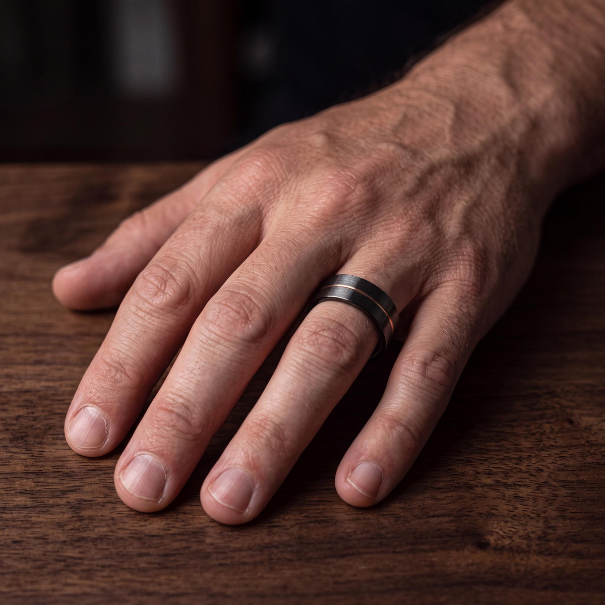 Tungsten Wedding Band,Tungsten Wedding Band,Unique Wedding Band,Thin Wedding Band,Gunmetal Men Wedding Band,Female Rose Gold Wedding Band,10