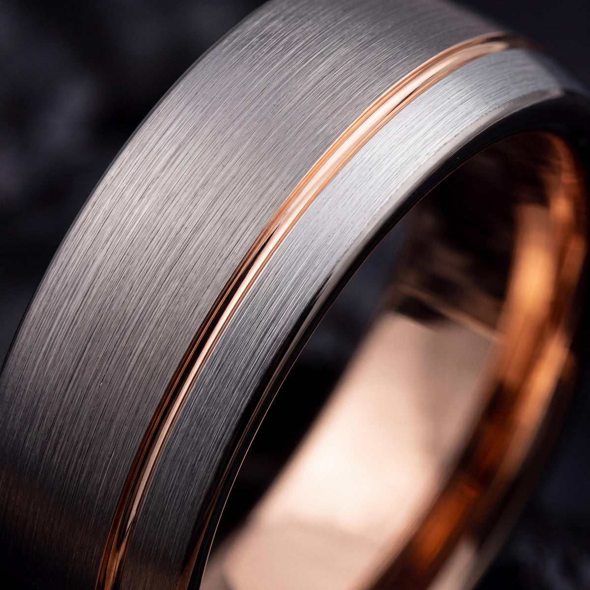 Wedding Bands,Mens Tungsten Wedding Band,Wedding Ring Set His and Hers,8Mm Wedding Band,Male Wedding Band Gunmetal 8mm,Silver Ring Mens,Rose