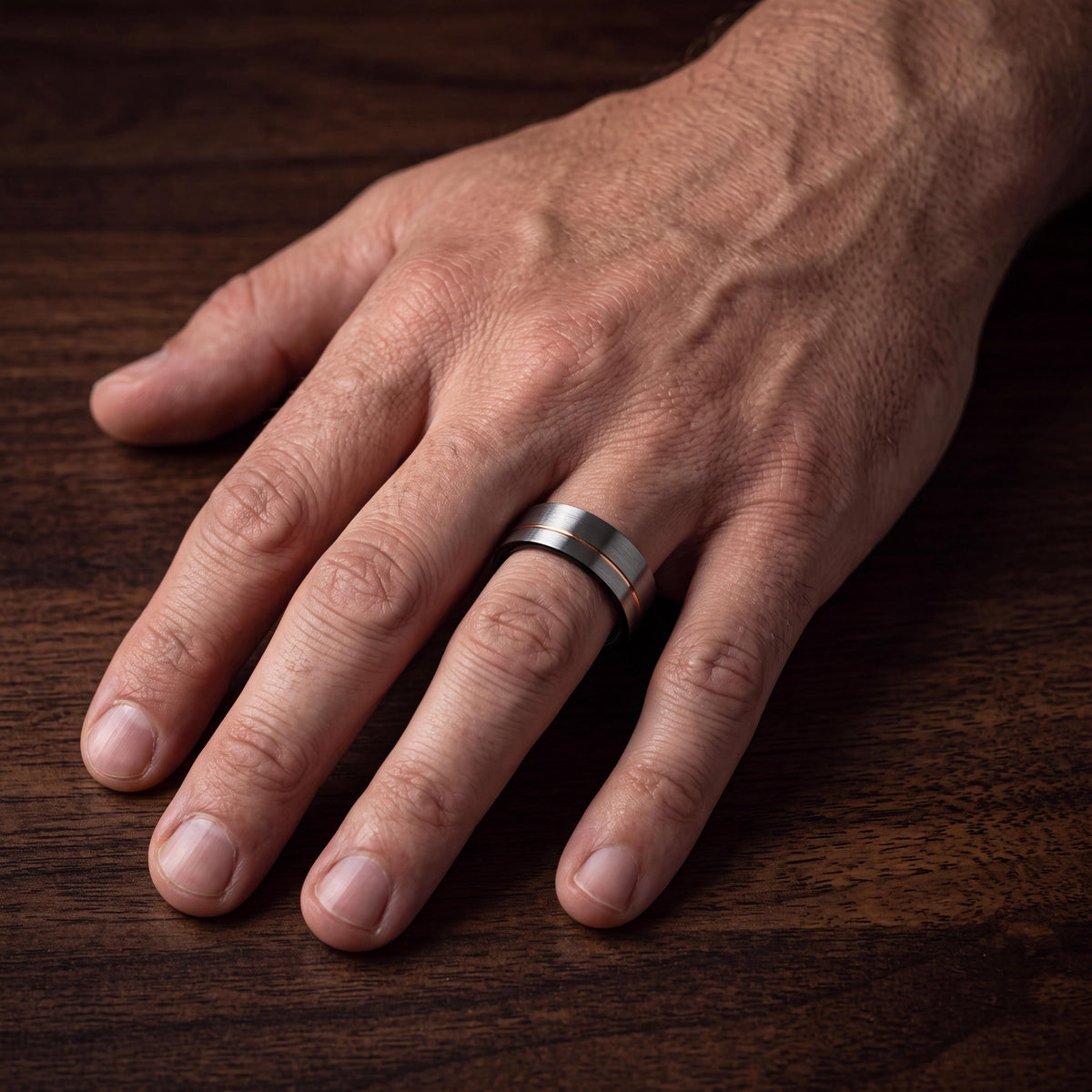 Mens Wedding Ring Silver | Black Engagement Ring | Personalized Gifts For Women | Boyfriend Birthday Gift | Christmas Gifts For Dad