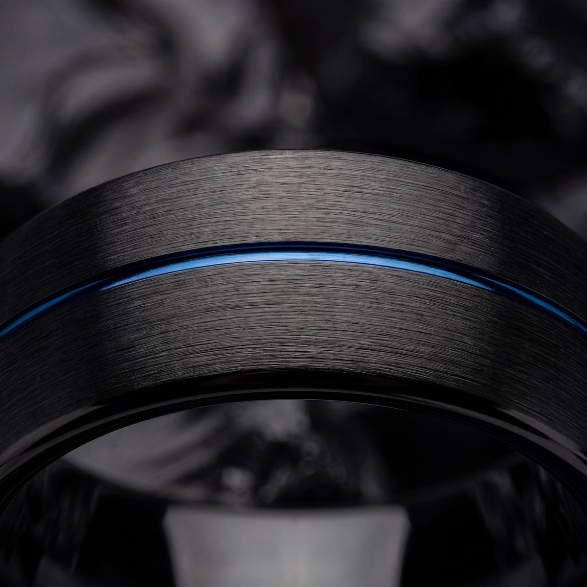 Tungsten Wedding Band,Mens Tungsten Wedding Band,Curved Wedding Band,Narrow Comfort Fit Wedding Band,Mens Wedding Band Black,Blue Jewelry,10