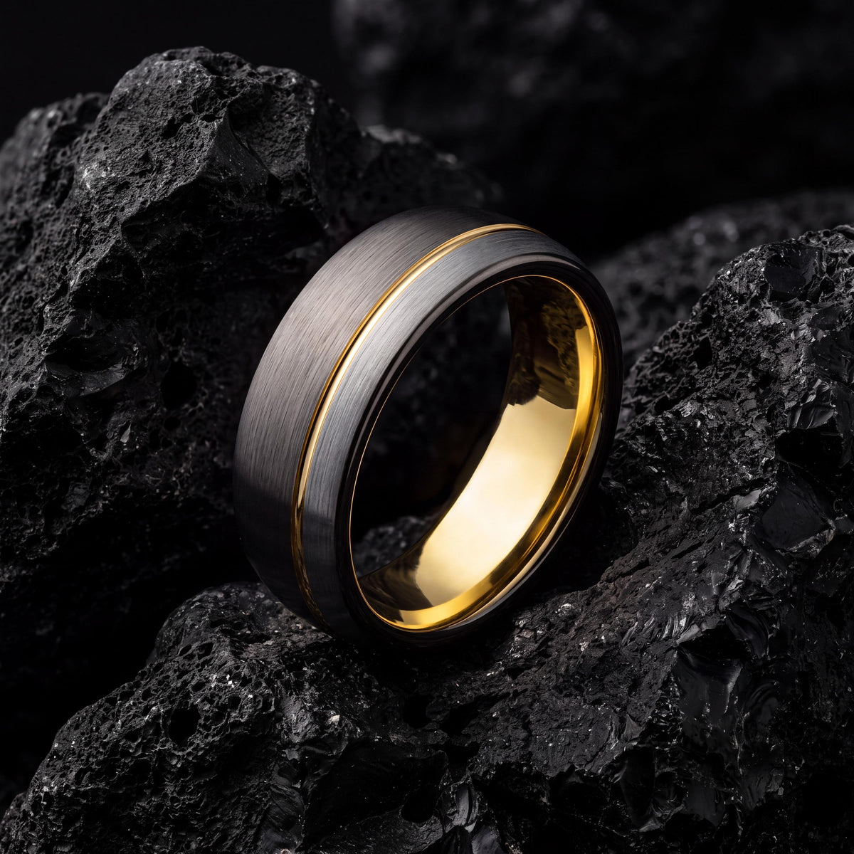 Tungsten Wedding Band,Mens Tungsten Wedding Band,Wedding Rings,6Mm Wedding Band,Male Wedding Band Gunmetal 6mm,Frienship Gold Rings,Silver,8