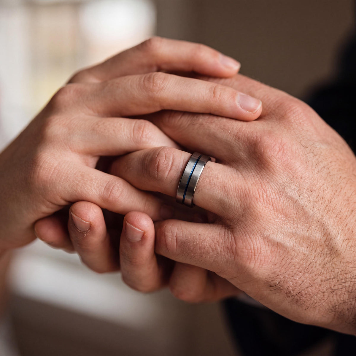 Wedding Band,Mens Wedding Band Tungsten,Mens Wedding Bands,Wedding Band Tungsten Carbide,Gunmetal Men Wedding Band,Silver Mens Rings,Blue,10