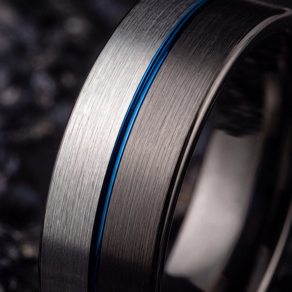 Wedding Ring,Mens Wedding Band Tungsten,Curved Wedding Band,Mens Thin Wedding Band,Male Wedding Band Gunmetal 6mm,Jewelry Silver,Blue Ring,8