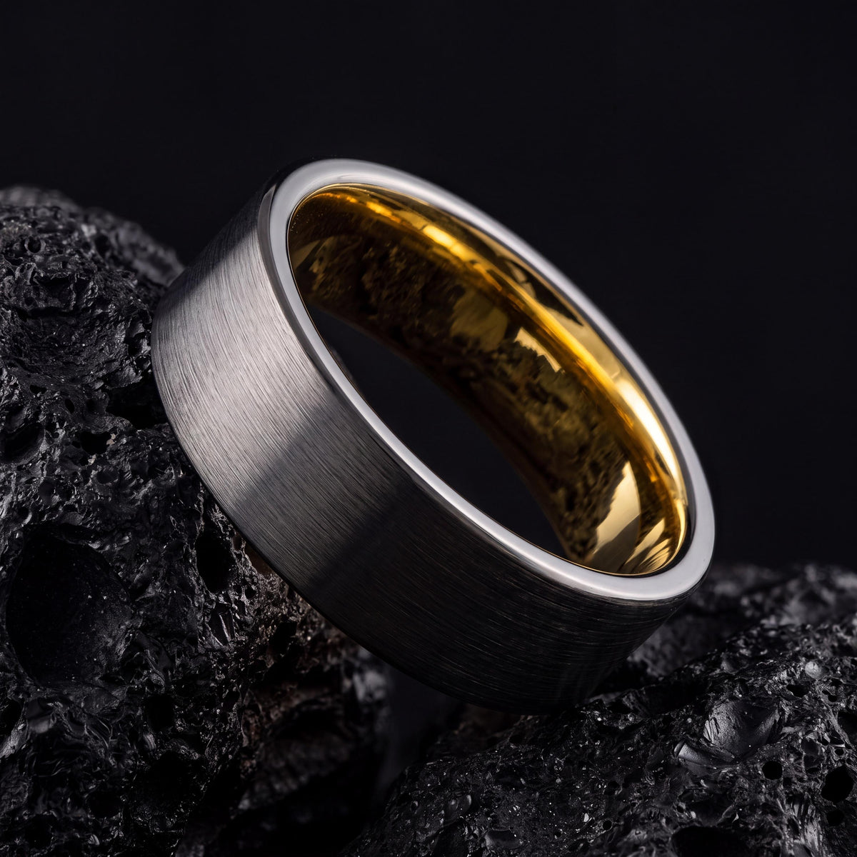 Wedding Bands,Mens Wedding Band Tungsten,Wedding Band Set His and Hers,Wedding Band Tungsten Carbide,Gunmetal Men Wedding Band,Gold Band 18K
