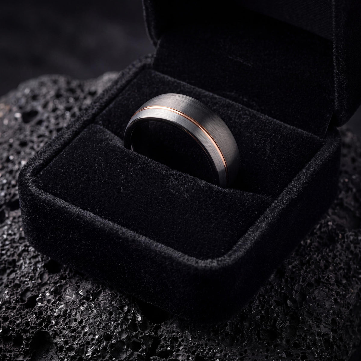 Tungsten Wedding Band,Unique Mens Wedding Band,Personalised Wedding,Male Wedding Band Gunmetal 6mm,Silver Dome Ring,Wedding Ring Rose Gold,8