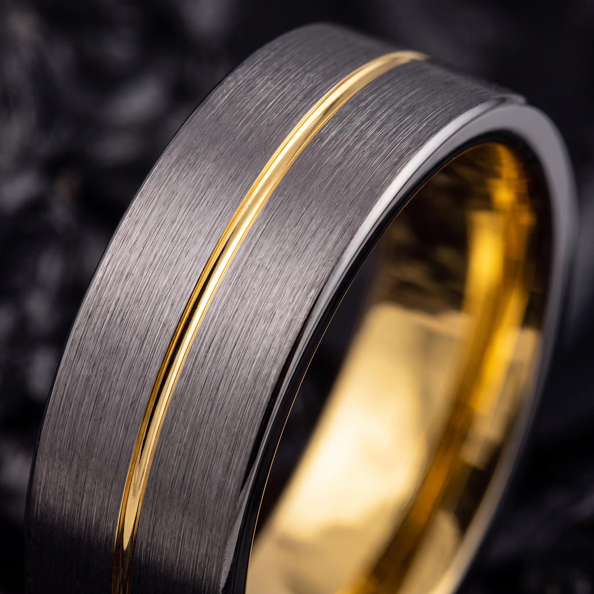 Mens Tungsten Wedding Band,Wedding Engagement Rings,Wedding Bands Set His and Hers,Male Wedding Band Gunmetal 4mm,Gold Wedding Band Women,10