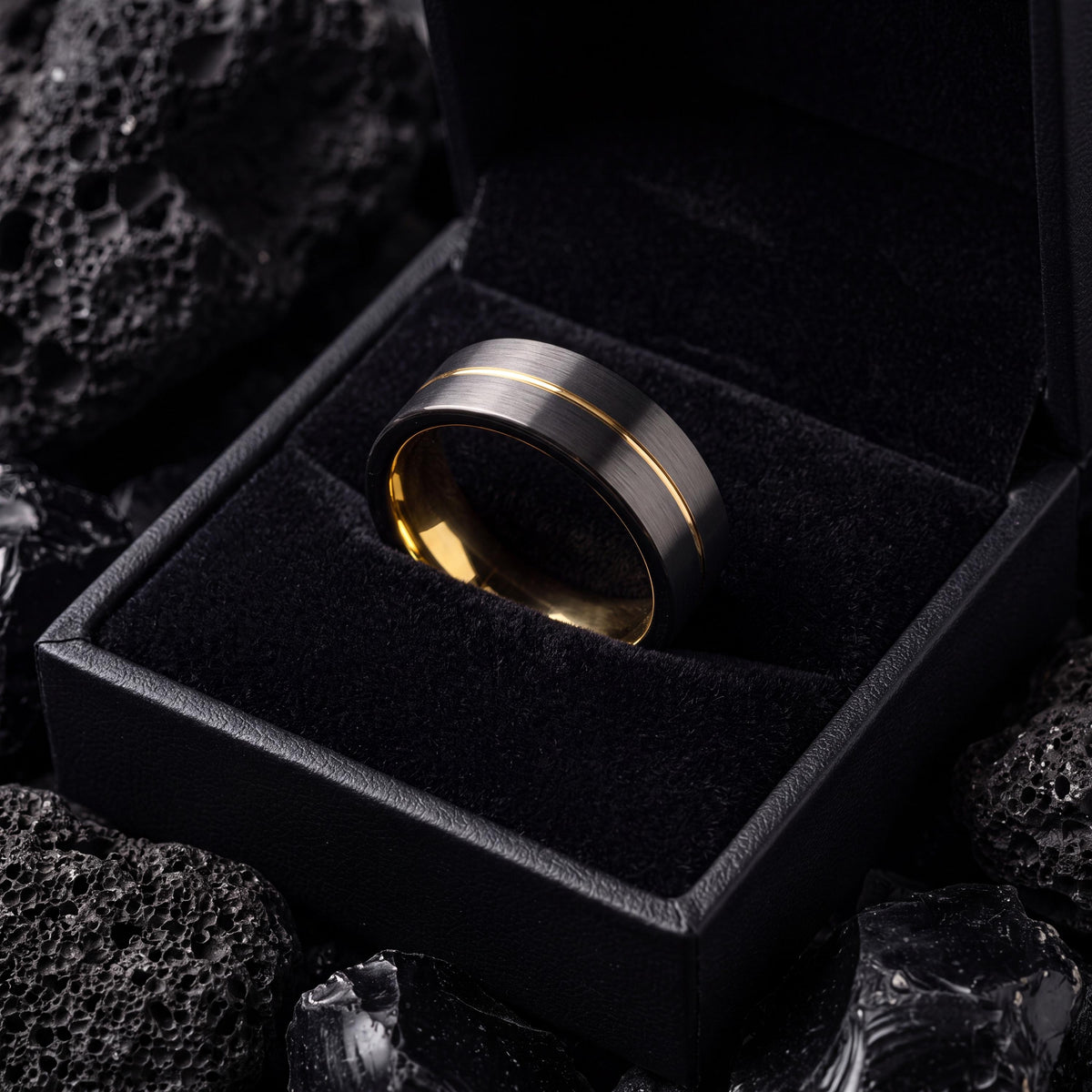 Mens Tungsten Wedding Band,Wedding Engagement Rings,Wedding Bands Set His and Hers,Male Wedding Band Gunmetal 4mm,Gold Wedding Band Women,10