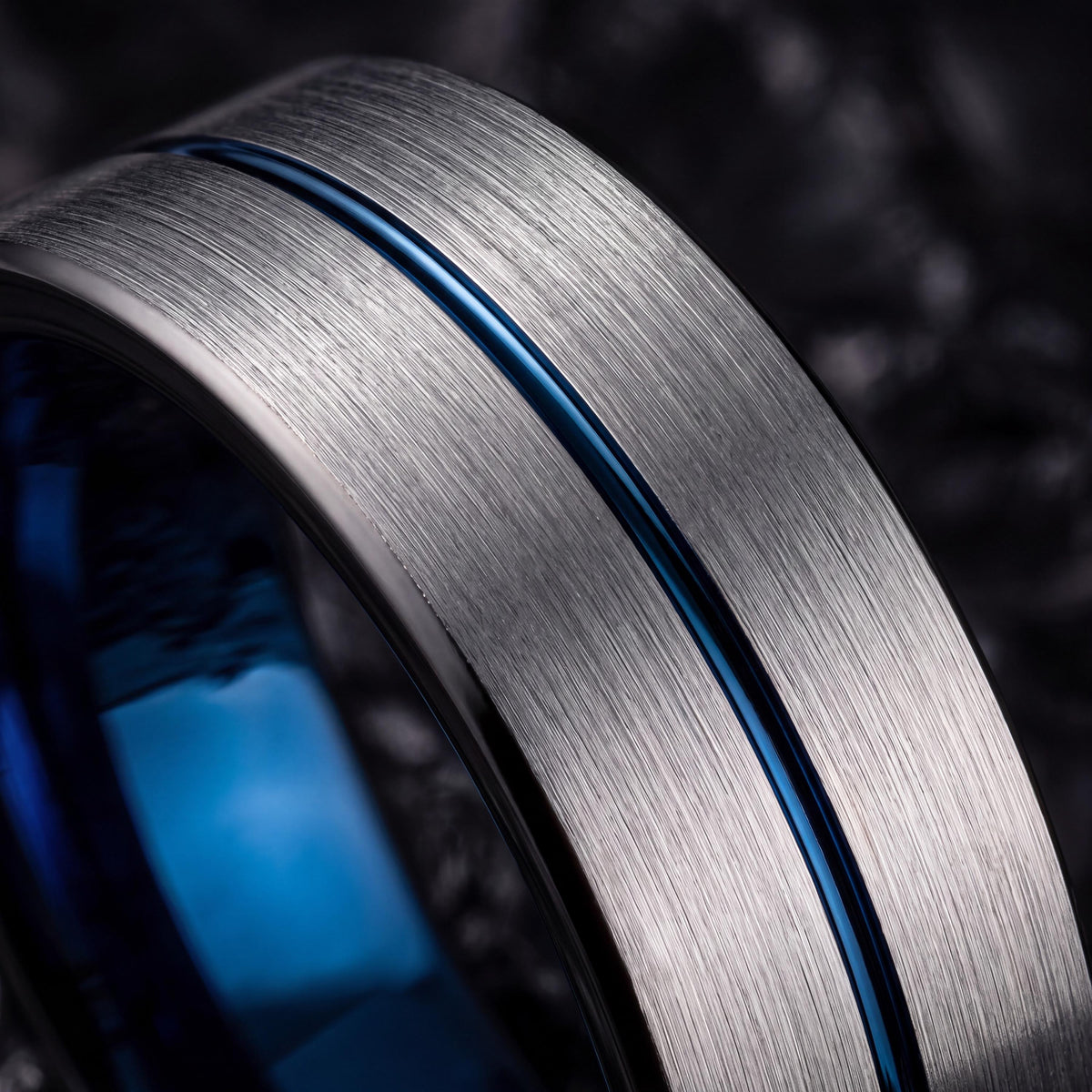 Tungsten Wedding Band,Mens Wedding Band Tungsten,Wedding Rings,Thin Wedding Band,Custom Silver Ring,Black Wedding Band Men,Blue Wedding Ring