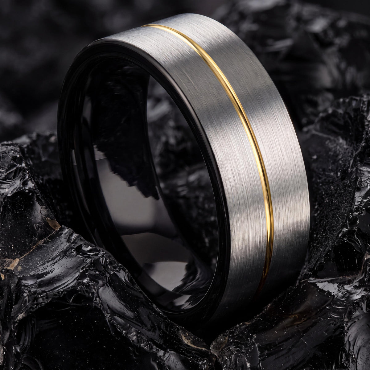Wedding Bands,Mens Tungsten Wedding Band,His and Hers Wedding Bands,Weddingband,Hammered Gold Wedding Band Men,Rings Silver,Mens Rings Black