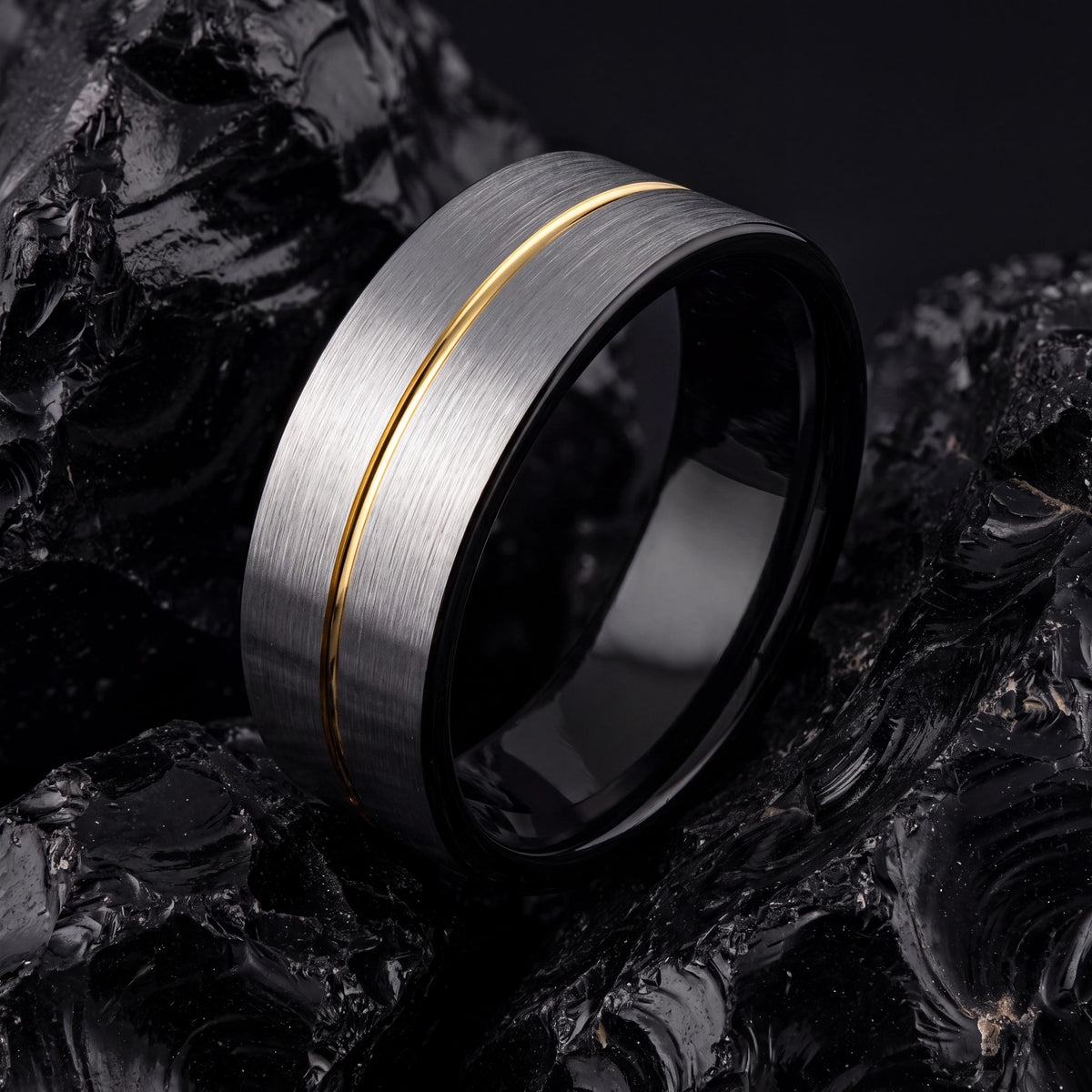 Wedding Bands,Mens Tungsten Wedding Band,His and Hers Wedding Bands,Weddingband,Hammered Gold Wedding Band Men,Rings Silver,Mens Rings Black