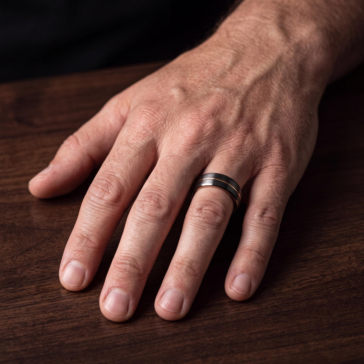 Mens Wedding Band Tungsten,Wedding Rings,Narrow Comfort Fit Wedding Band,Male Wedding Band Gunmetal 6mm,Rose Wedding Band,For,Gifts