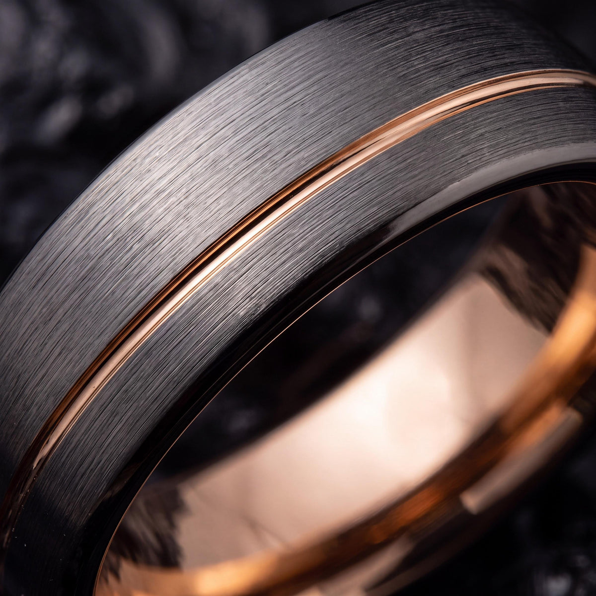 Mens Wedding Band Tungsten,Wedding Rings,Narrow Comfort Fit Wedding Band,Male Wedding Band Gunmetal 6mm,Rose Wedding Band,For,Gifts