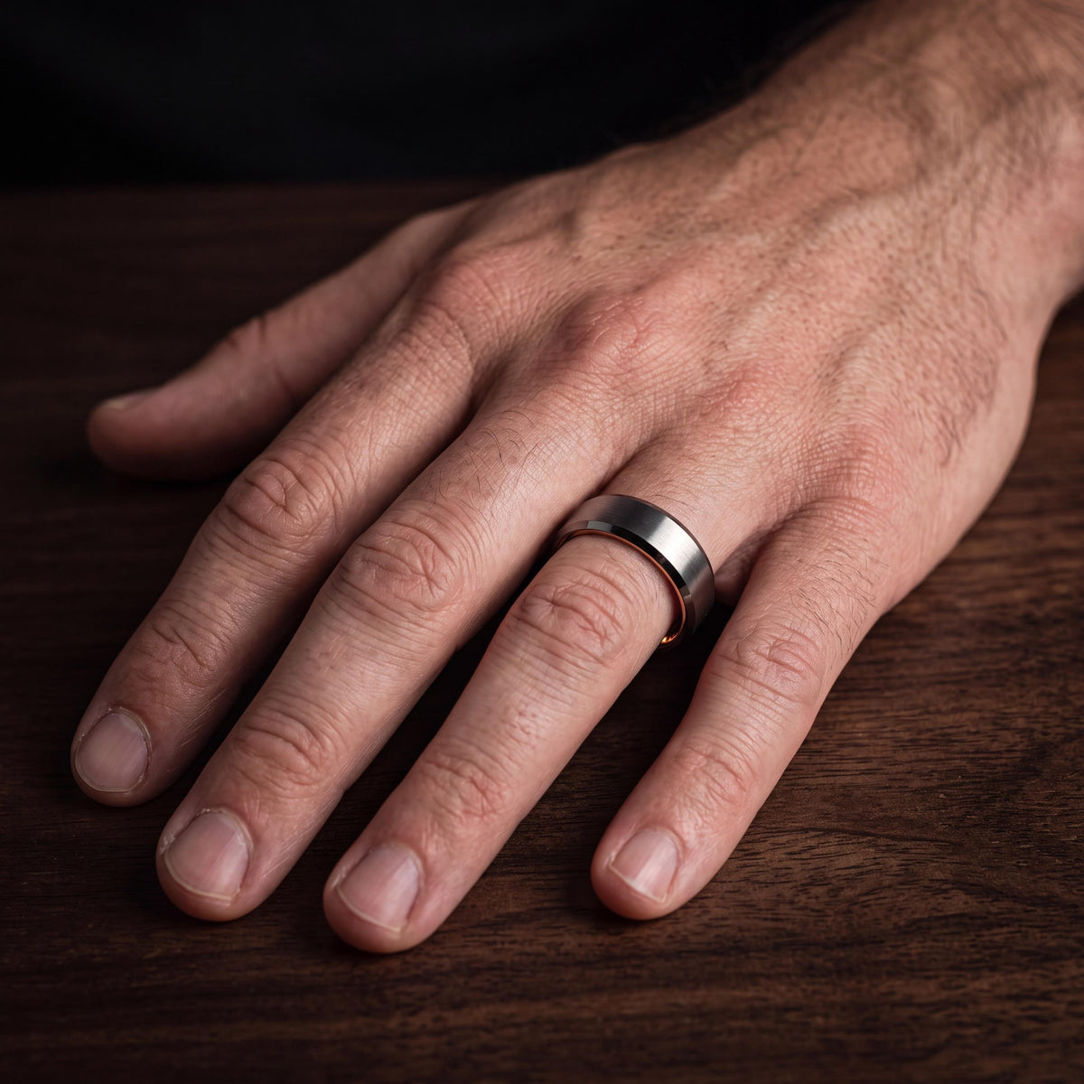 Mens Tungsten Wedding Band,Matching Wedding Bands,25Th Wedding Anniversary Ring,Gunmetal,Minimalist Silver Ring,Rose Gold Engagement Ring,10