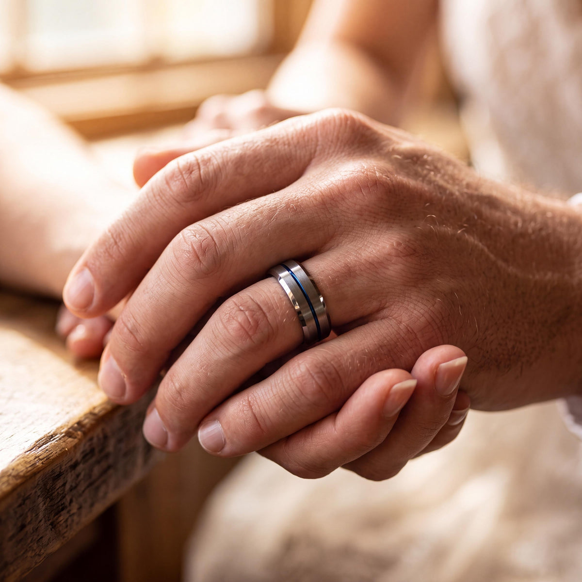 Wedding Ring,Mens Tungsten Wedding Band,Curved Wedding Band,Wedding Band Ring,Silver And Blue Band Ring,Silver Statement Ring,Blue Band Ring