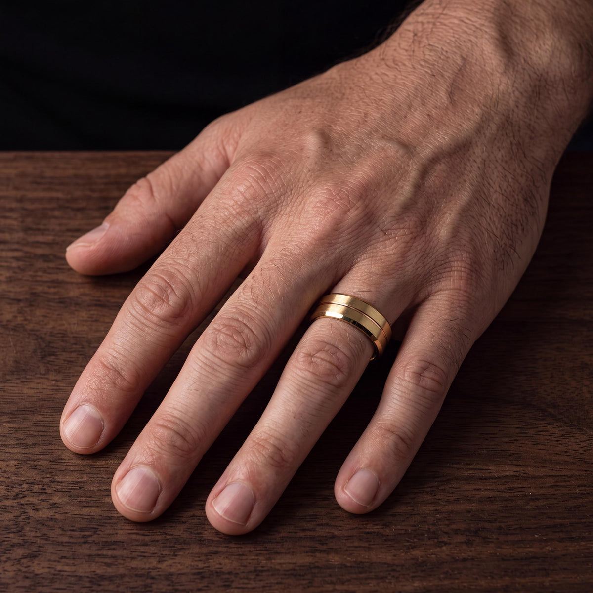 Tungsten Wedding Band,Mens Wedding Band Tungsten,Wedding Ring Set His and Hers,Womens Wedding Ring,Mens Wedding Flat Band 18K Yellow Gold,10