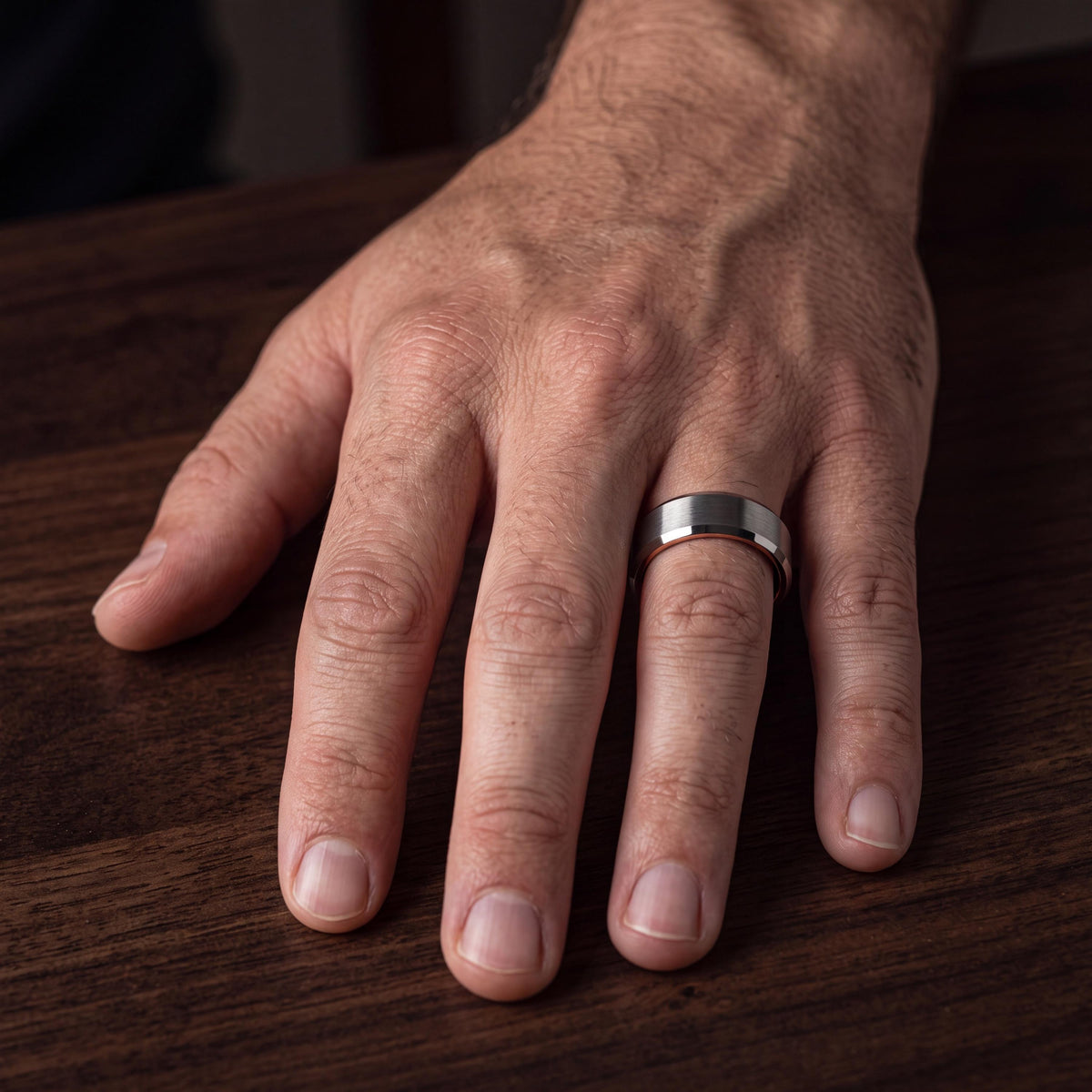 Mens Wedding Band Tungsten,Wedding Bands Women Unique,Wide Wedding Bands Women,Silver Rose Ring,Smooth Silver Ring,Rose Gold Wedding Band,10