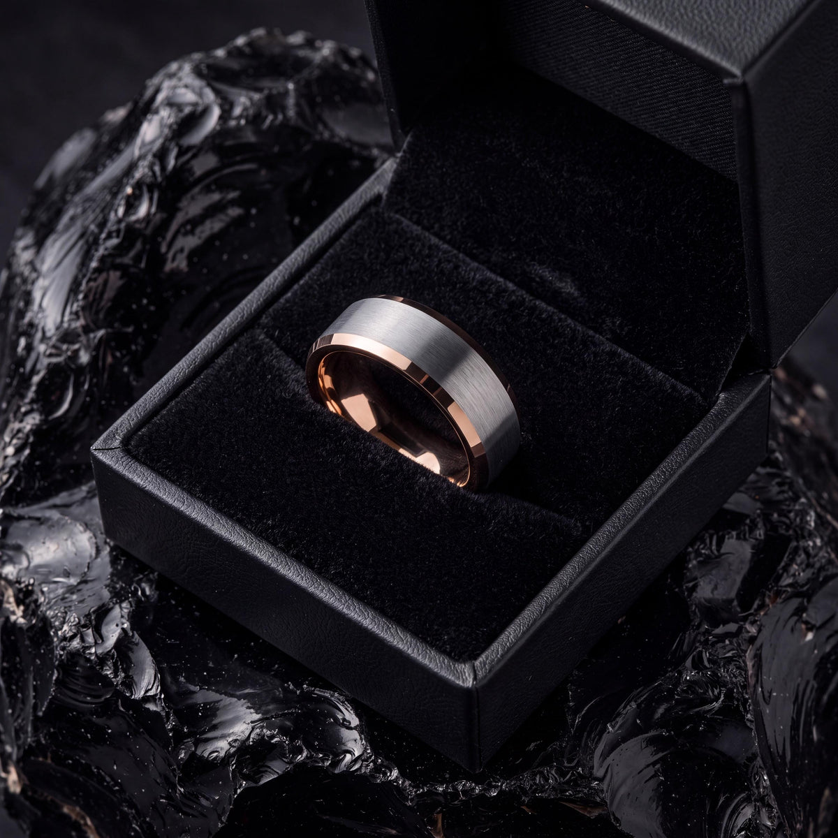 Mens Wedding Band Tungsten,Wedding Bands Women Unique,Wide Wedding Bands Women,Silver Rose Ring,Smooth Silver Ring,Rose Gold Wedding Band,10