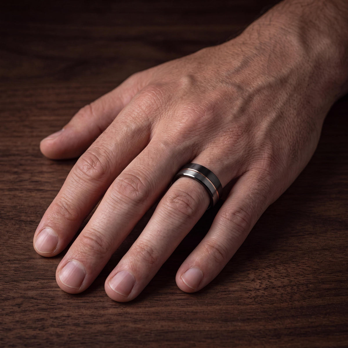Mens Wedding Band,Tungsten Wedding Band,Womens Wedding Band,Curved Wedding Bands Women,Gunmetal,Silver Band Lettering,Rose Gold Wedding Band