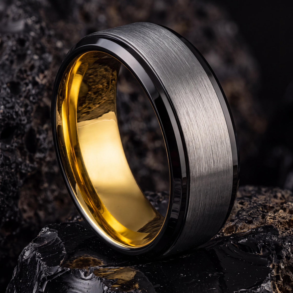 Mens Wedding Band,Tungsten Wedding Band,Matching Wedding Bands,Unisex Wedding Ring,Real Gold,Mens Hammered Silver Rings,Black Rings Women,10