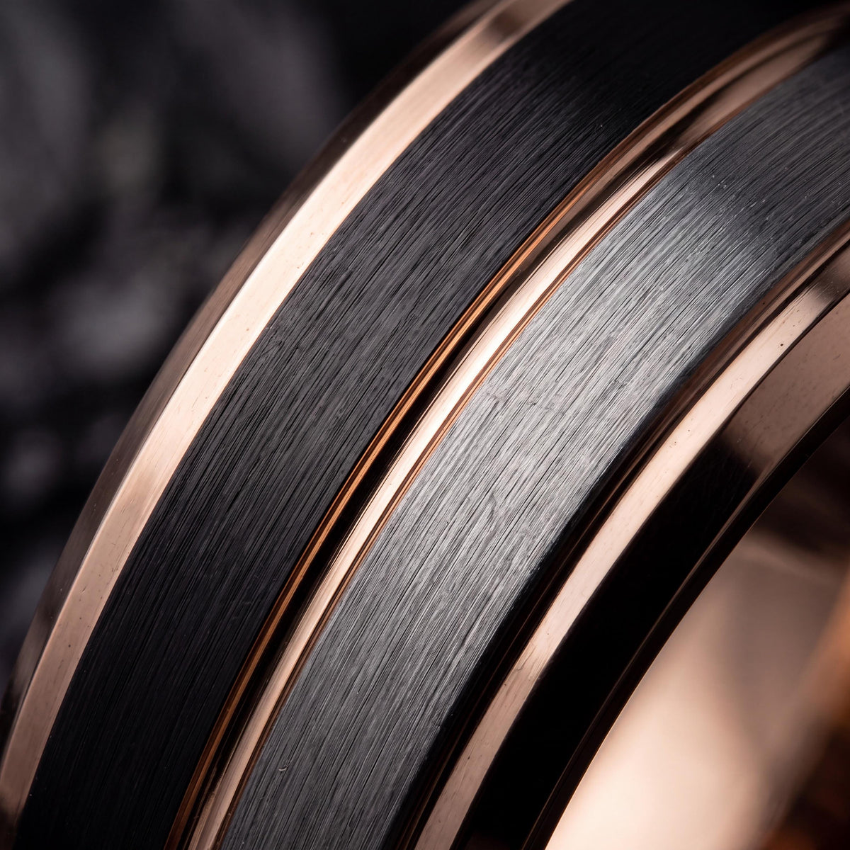 Wedding Band Engagement,Rose Gold and Black Tungsten Wedding Band,Silver Promise Ring Men,Rose Gold Wedding Band Women,Black Wedding Ring,10