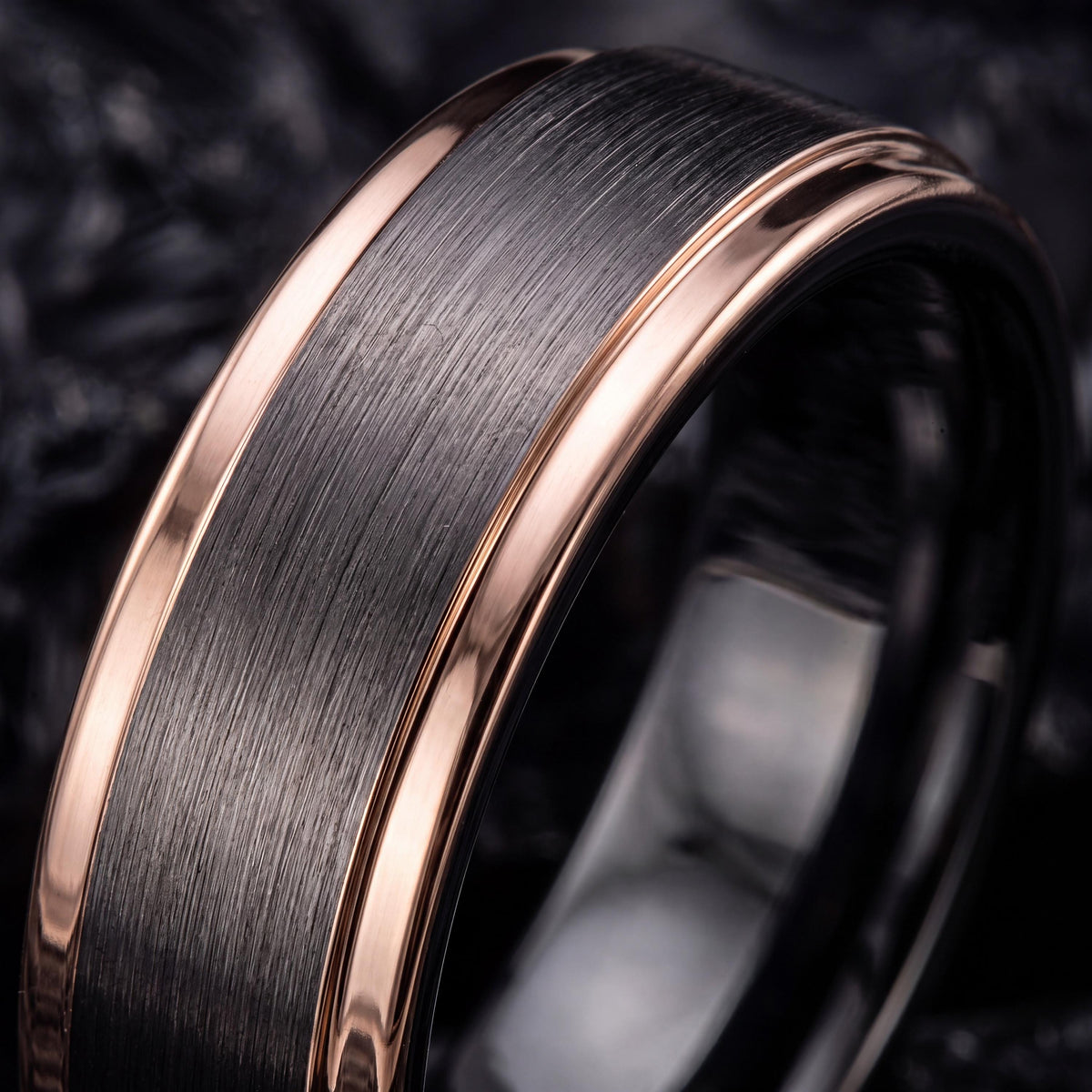 Wedding Bands,Mens Wedding Band Tungsten,Wedding Band Set,Womens Comfort Fit Wedding Band,Gunmetal,Rosegold,For,Gifts,Anniversary,Birthday,8