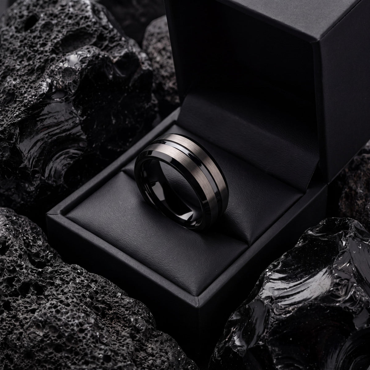 Wedding Ring,Tungsten Wedding Band,Matching Wedding Bands,Wedding Bands Minimalist,Male Wedding Band Gunmetal 6mm,Mens Wedding Band Black,10