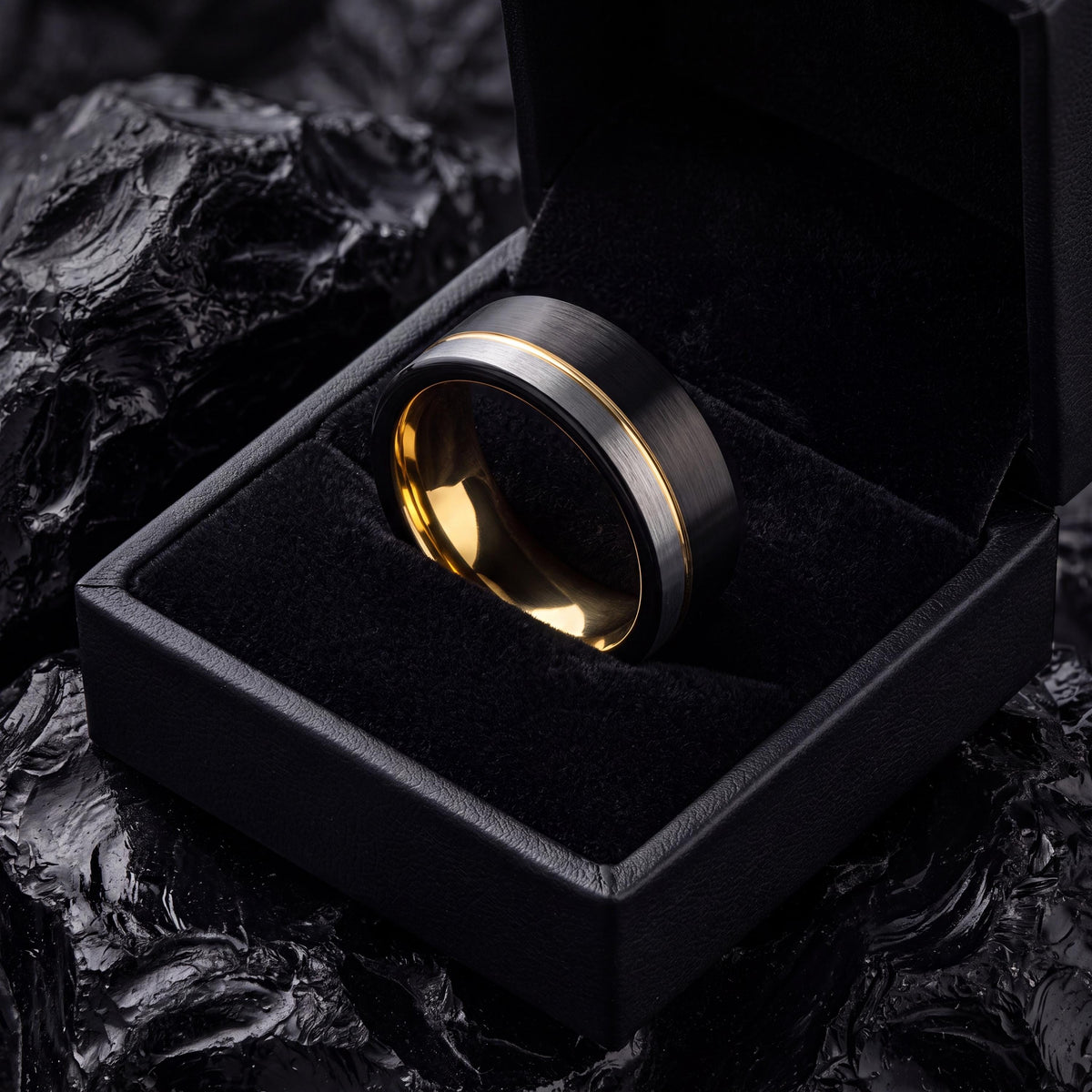 Mens Wedding Band,Mens Tungsten Wedding Band,Wedding Bands Set,Mens Wedding Ring Unique,Mens Gold Ring,Silver Handmade Ring,Mens Rings Black