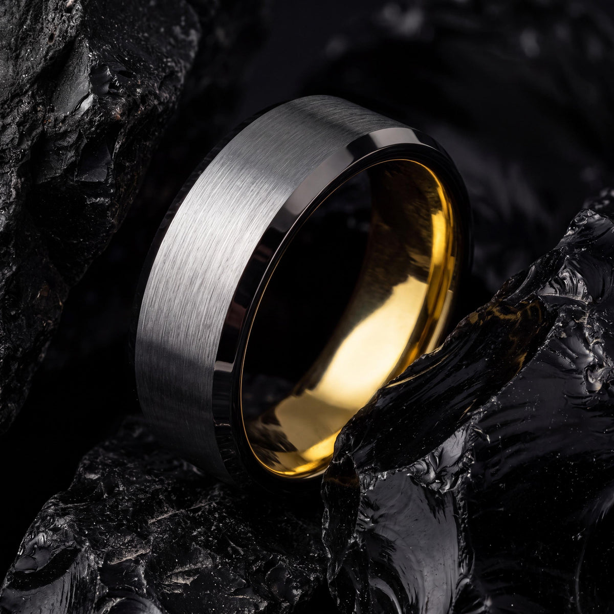 Mens Wedding Band Tungsten,Wedding Ring Set His and Hers,Male Wedding Band,Gunmetal Men Wedding Band,18K Gold Engagement Ring,Silver Ring,10