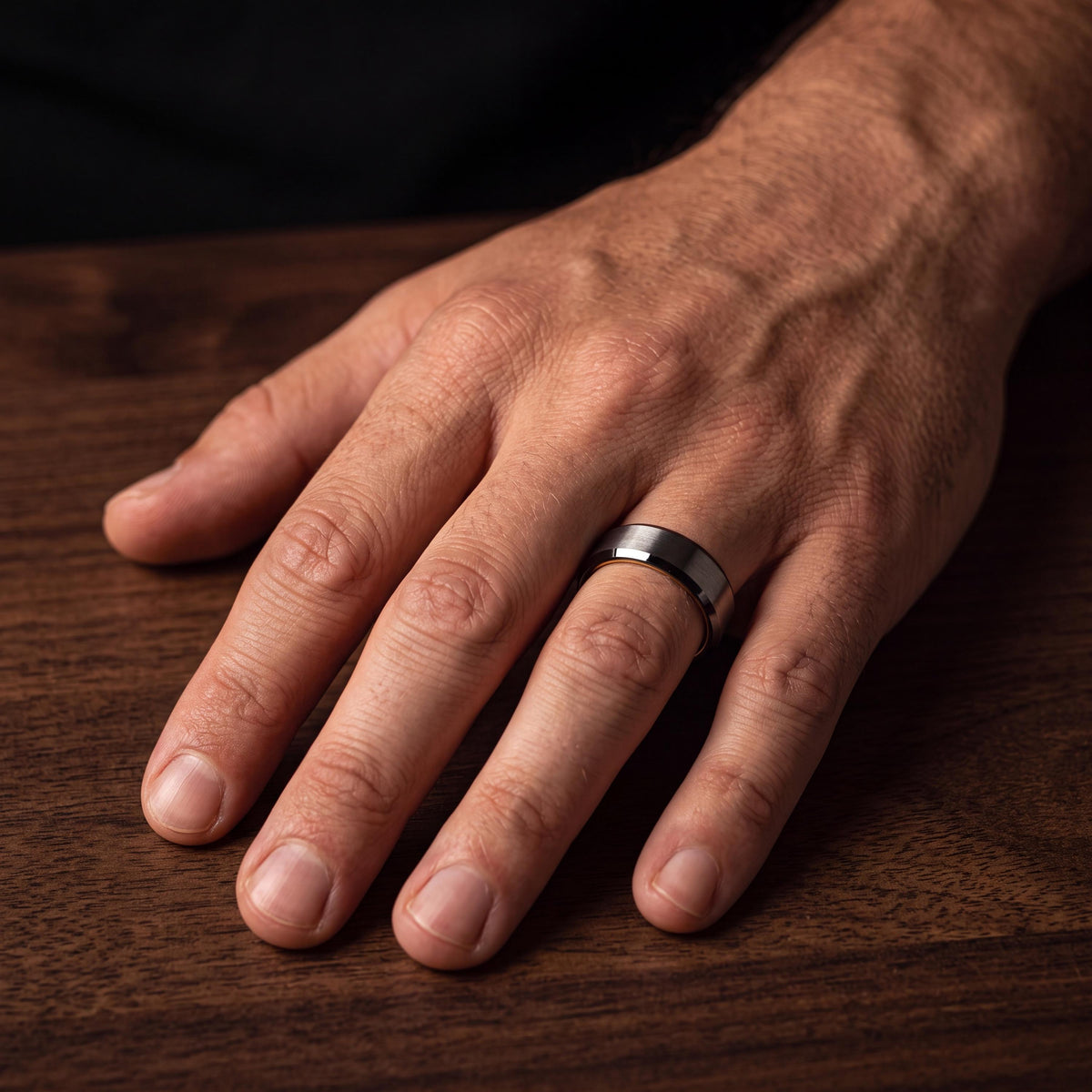 Mens Wedding Band Tungsten,Wedding Ring Set His and Hers,Male Wedding Band,Gunmetal Men Wedding Band,18K Gold Engagement Ring,Silver Ring,10