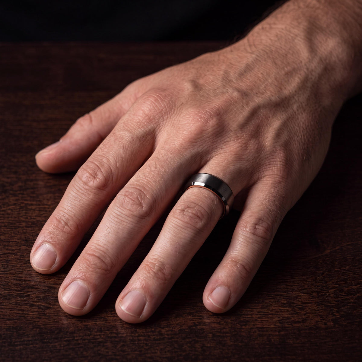 Mens Wedding Band Tungsten,Unique Wedding Rings,Mens 6Mm Two Tone Wedding Band,Male Wedding Band Gunmetal 6mm,Rose Gold Wedding Band Women,8