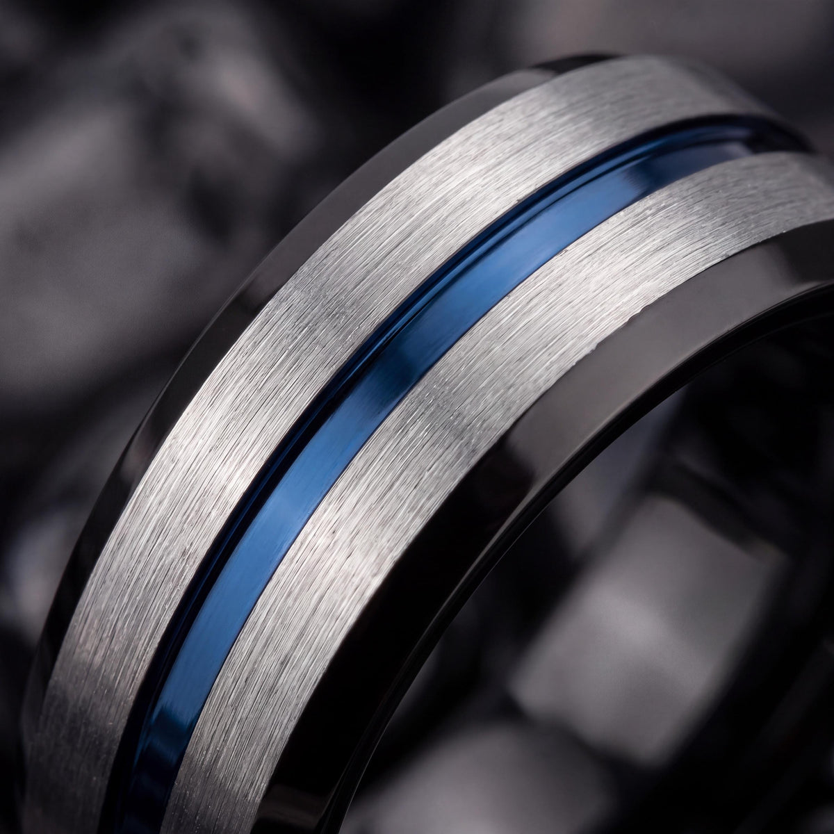 Wedding Band,Mens Wedding Band Tungsten,Unique Wedding Rings,Male Wedding Band,Simple Silver Band Ring,Black Wedding Band,Mens Rings Blue,10