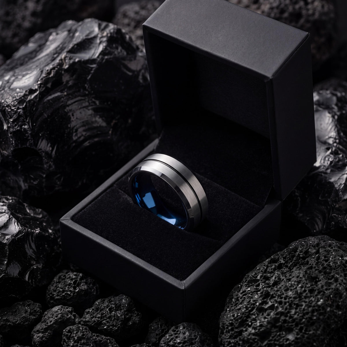 Mens Wedding Band Tungsten,Wedding Wedding Bands,Unique Mens Wedding Bands,Thin Silver Wedding Band,Wedding Jewelry Black,Mens Rings Blue,10
