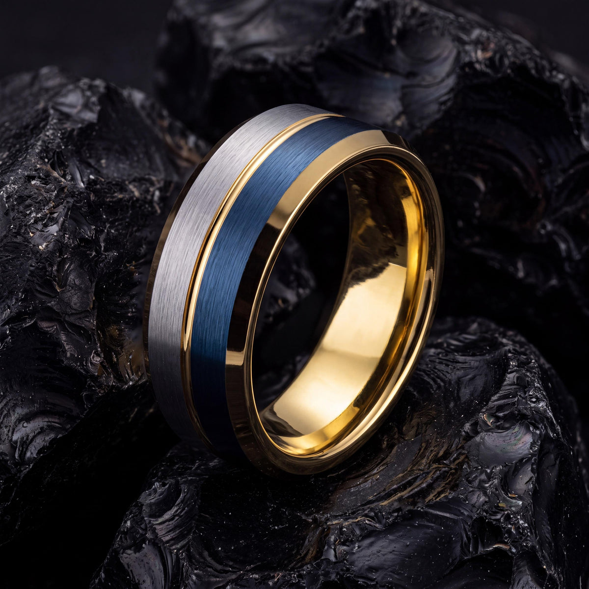 Wedding Band,Mens Wedding Band Tungsten,Mens Wedding Rings,Wedding Ring Set Women,Engraved Gold Ring,Thin Silver Wedding Band,Mens Blue Ring