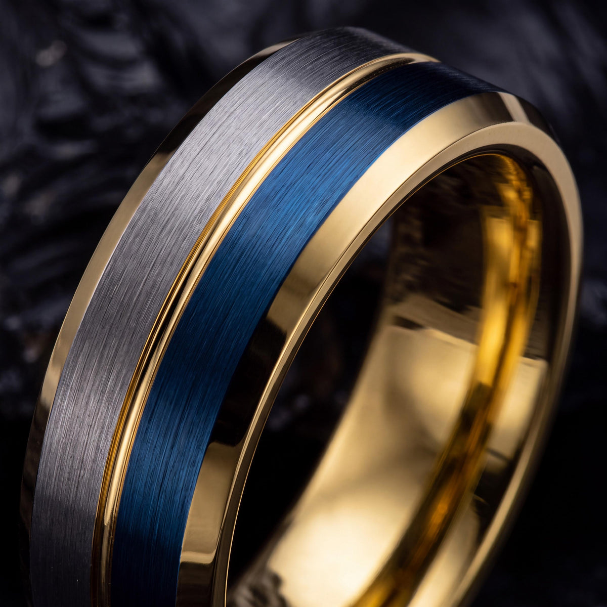 Wedding Band,Mens Wedding Band Tungsten,Mens Wedding Rings,Wedding Ring Set Women,Engraved Gold Ring,Thin Silver Wedding Band,Mens Blue Ring