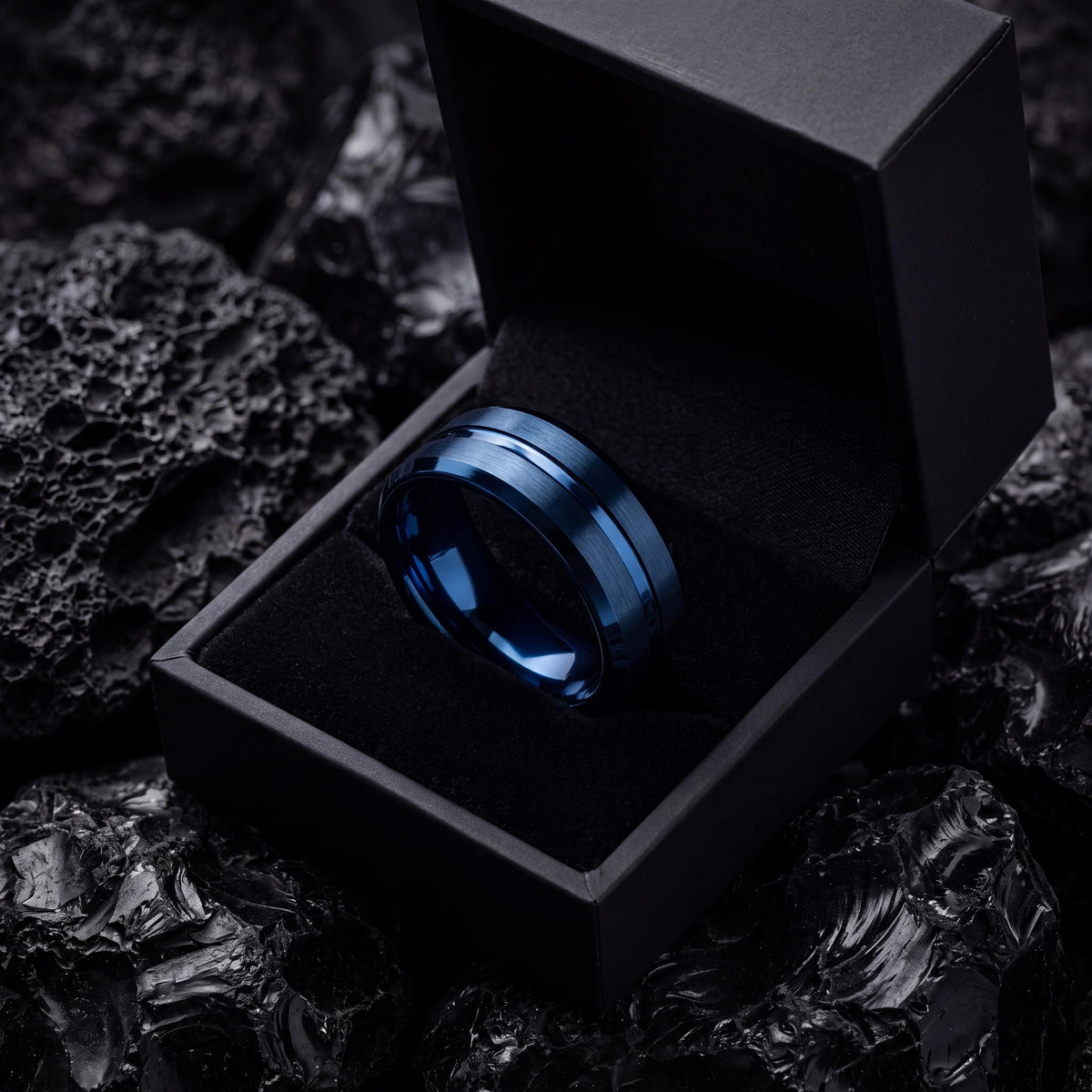 Wedding Bands,Mens Wedding Band Tungsten,Unique Mens Wedding Band,Two Tone Mens Wedding Rings,Blue Rings,For,Gifts,Anniversary,Birthday,Year