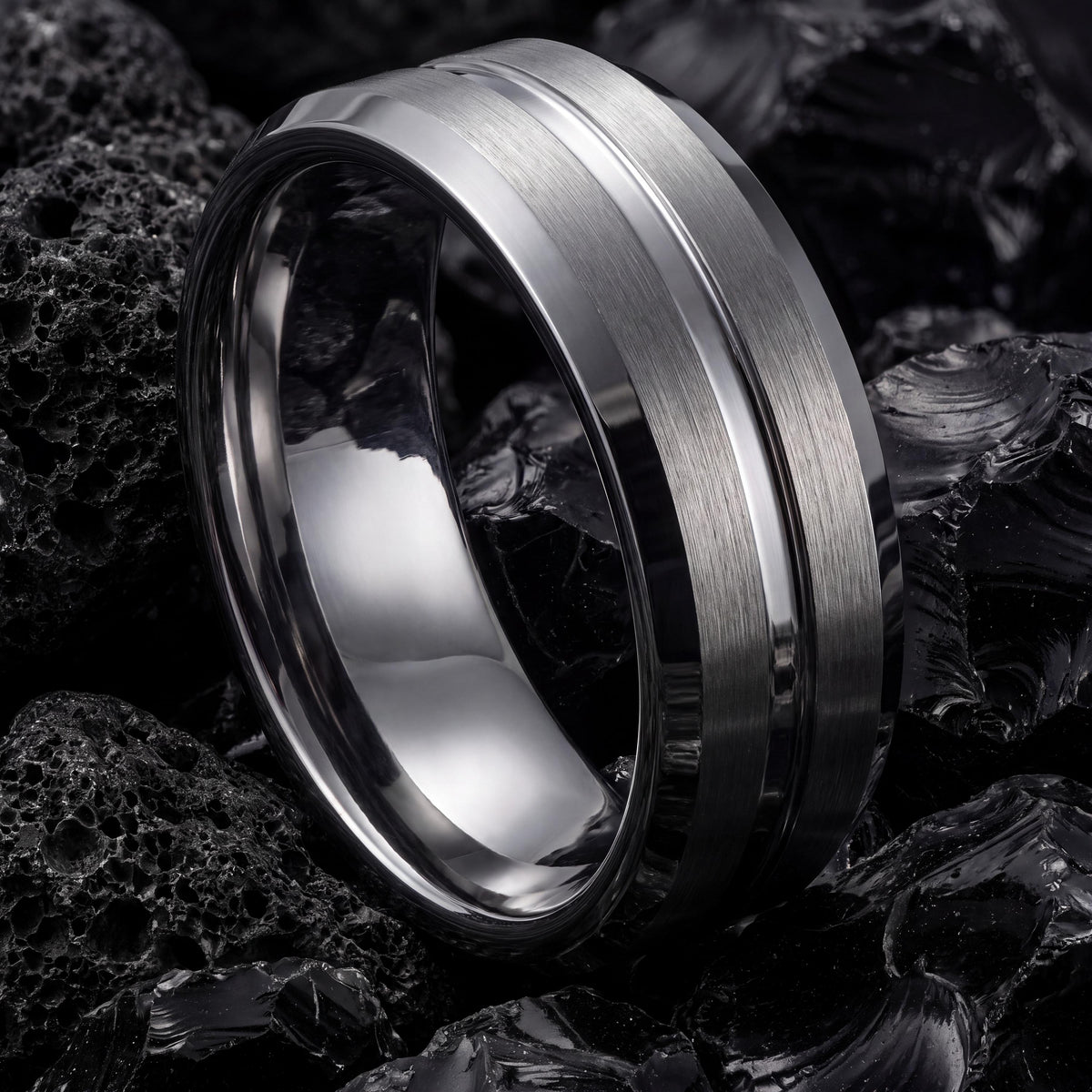 Wedding Bands,Mens Wedding Band Tungsten,Matching Wedding Bands His and Hers,Two Tone Mens Wedding Rings,Silver Tungsten Rings Set,For,Gifts