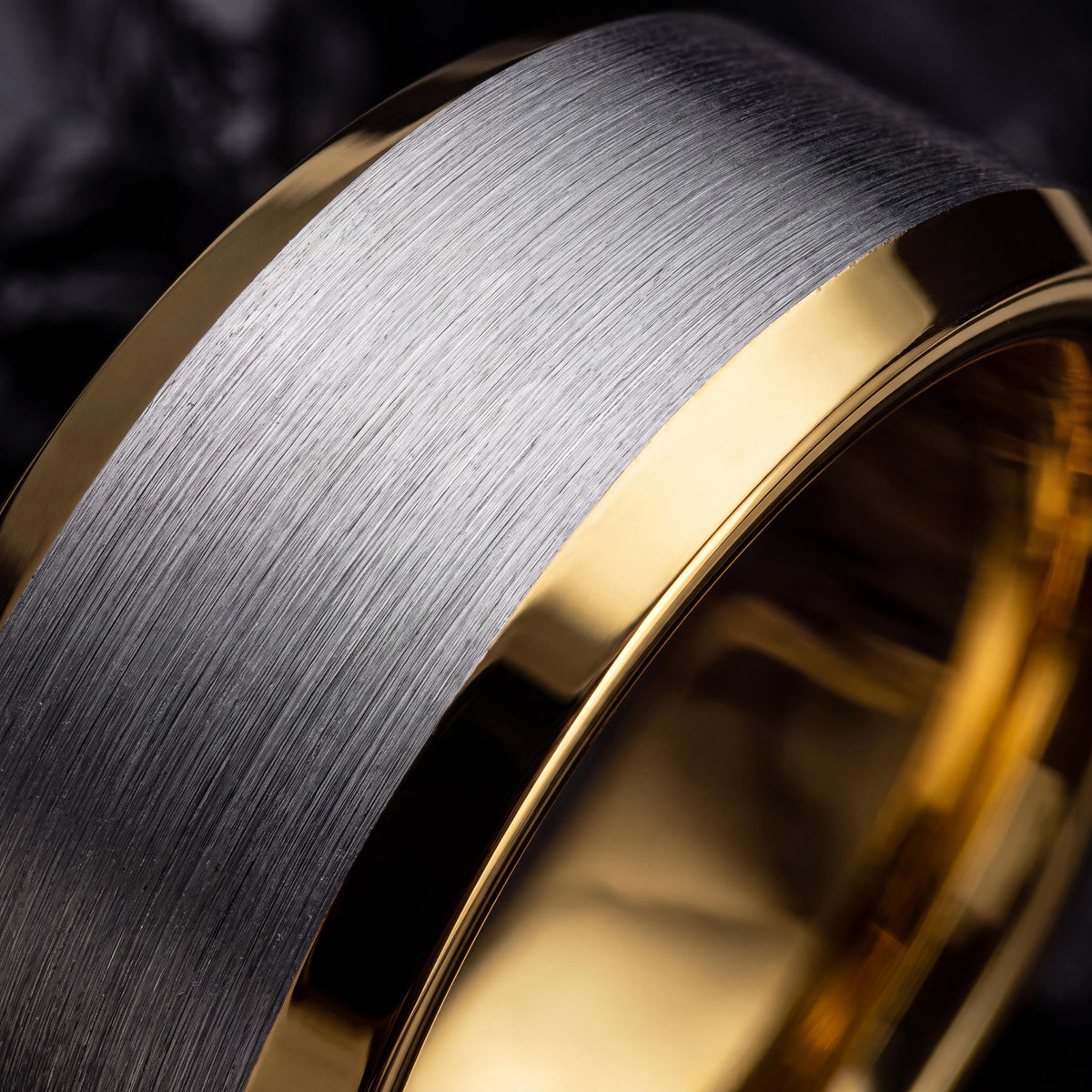 Mens Tungsten Wedding Band,Couples Wedding Bands,Size 6 Wide Wedding Band,Gold Jewelry Rings,Mens Hammered Silver Rings,Gold and Silver Ring