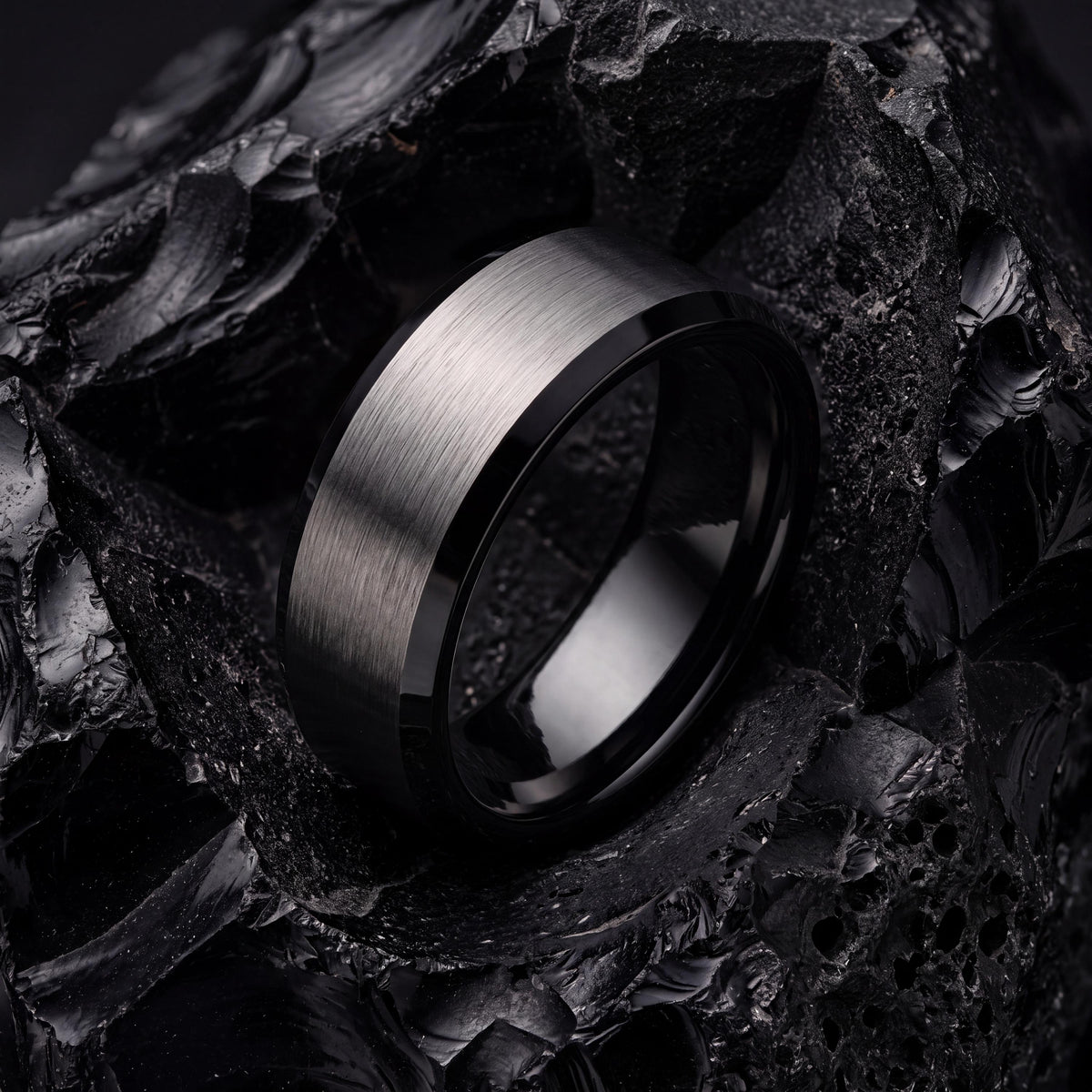 Wedding Band,Tungsten Wedding Band,Mens Wedding Ring,Unique Matching Wedding Bands,Male Wedding Band Gunmetal 6mm,Mens Wedding Band Black,10