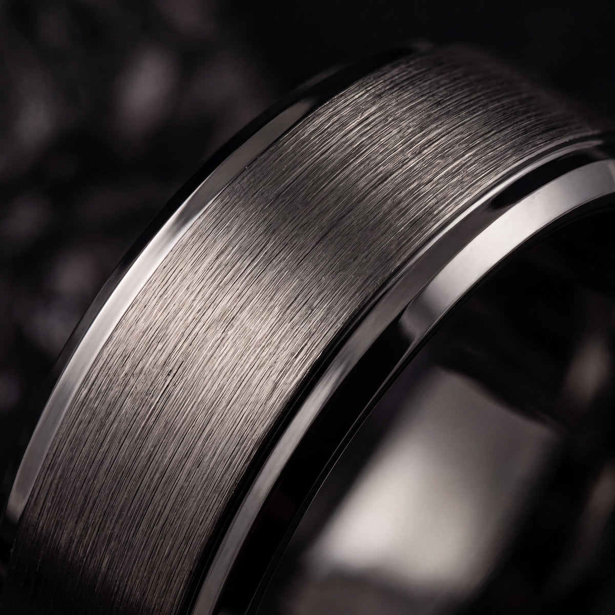 Wedding Band,Mens Wedding Band Tungsten,Matching Wedding Bands His and Hers,Wedding Rings Sets His and Hers,Male Wedding Band Gunmetal 6mm,8