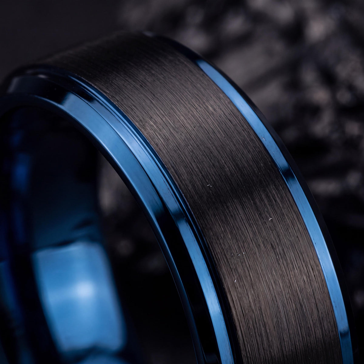 Wedding Bands,Tungsten Wedding Band,Unique Wedding Band,His And Her Wedding Bands,Black Wedding Band,Thin Blue Line,For,Gifts,Anniversary,10