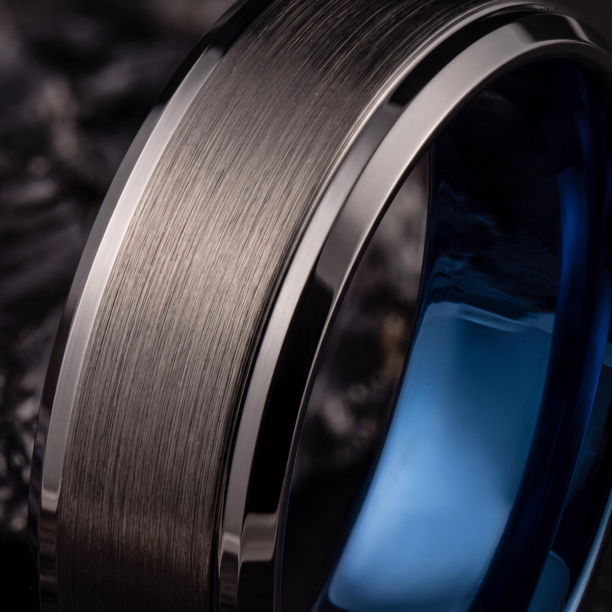 Mens Wedding Band,Mens Wedding Band Tungsten,Curved Wedding Band,Wedding Bands Women Curved,Male Wedding Band Gunmetal 6mm,Mens Rings Blue,8