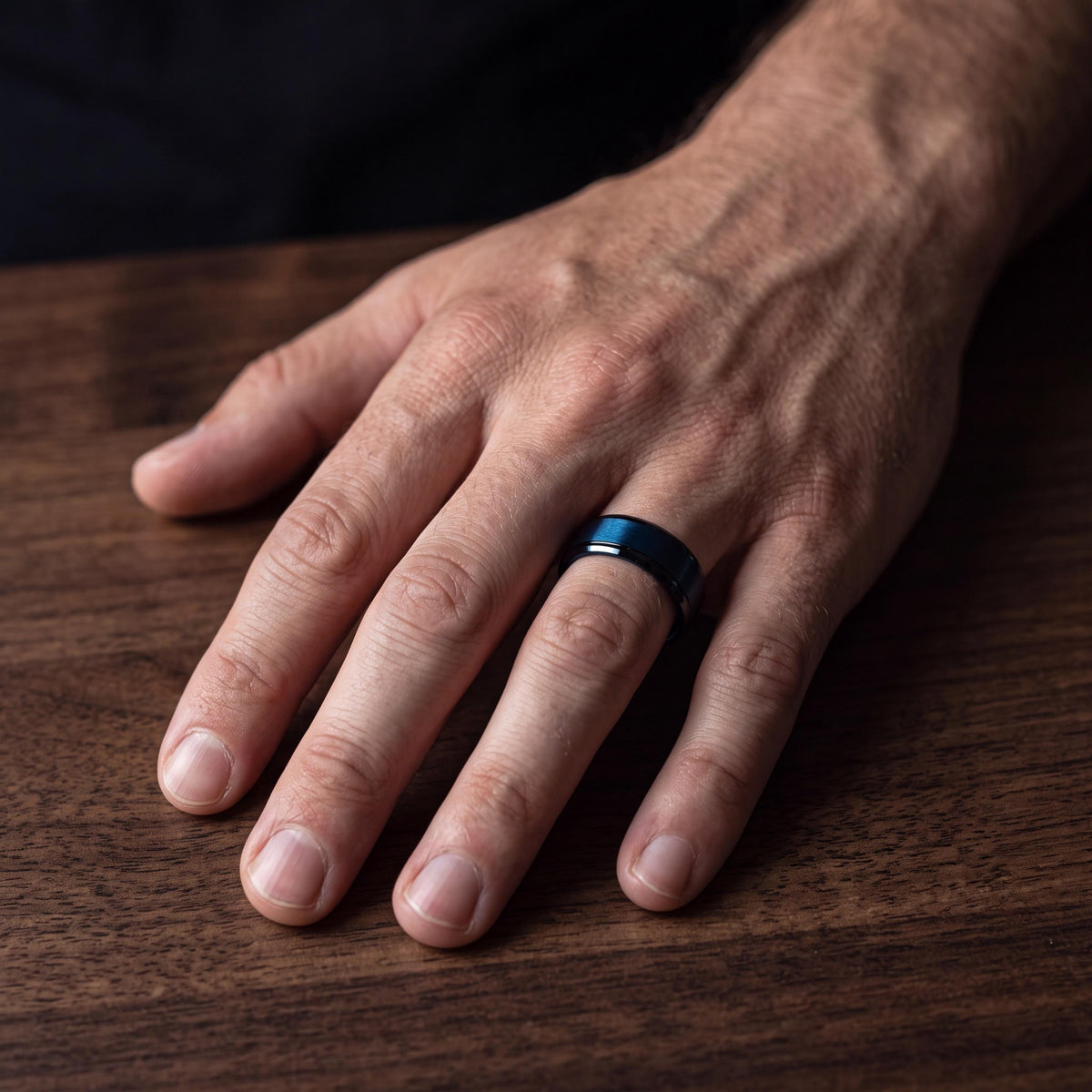 Tungsten Wedding Band,Tungsten Wedding Band,His and Hers Wedding Bands,Wedding Rings Sets His and Hers,Black,Blue Wedding Bands,For,Gifts,10