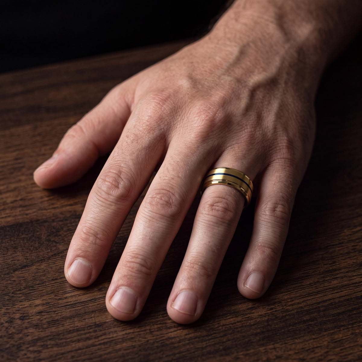 Mens Wedding Band,Mens Wedding Band Tungsten,Wedding Ring Set,Mens 8Mm Two Tone Wedding Band,Rings Gold,Black Wedding Band Men,Royal Blue,10