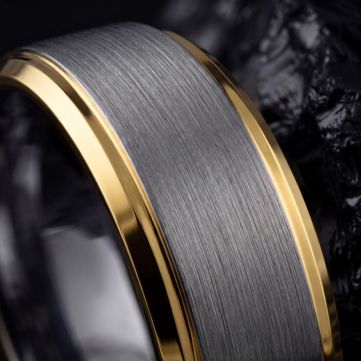 Wedding Band,Mens Tungsten Wedding Band,Wedding Ring Set,Dainty Wedding Band,Hammered Gold Ring Men,Mens Silver Rings,Silver and Gold Ring,8