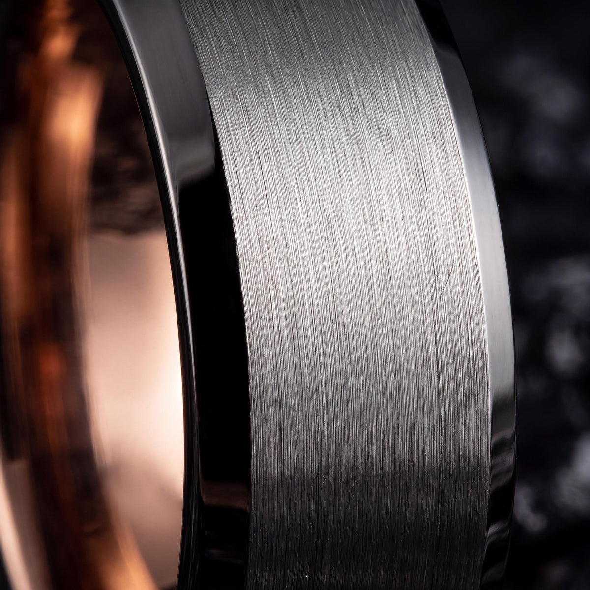 Mens Tungsten Wedding Band,Men Wedding Ring,Wedding Bands Set His and Hers Unique,Gunmetal Men Wedding Band,Silver Engagement Rings,Rosegold