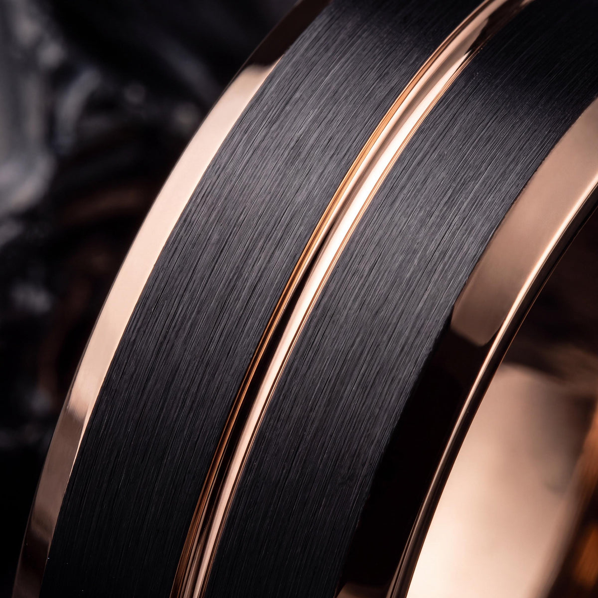 Wedding Bands,Mens Wedding Band Tungsten,Curved Wedding Band,Two Tone Mens Wedding Rings,Black Line Rose,Rose Wedding Band,Black Embellished